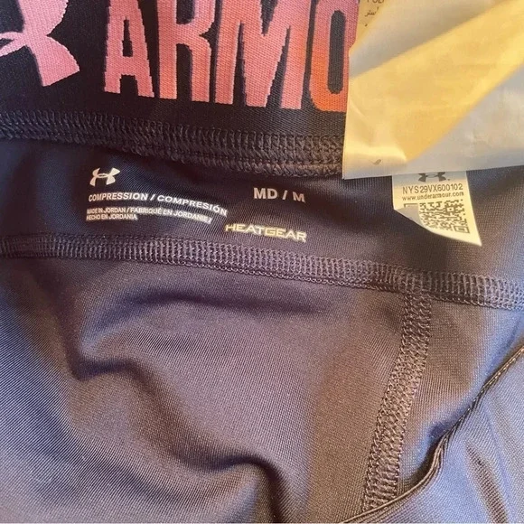 🩰 Blue & Pink Under Armour Women’s Leggings  - Size Medium 🦋🌟 - Picture 7 of 9
